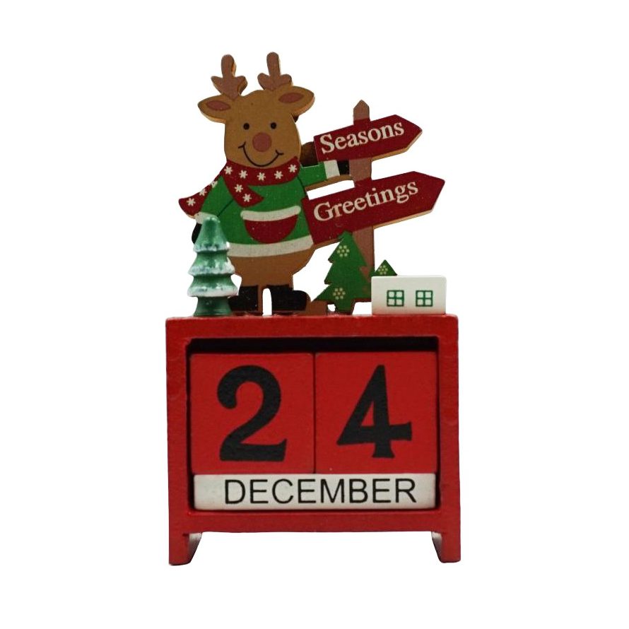 Rudolfmintás karácsonyi fa öröknaptár
