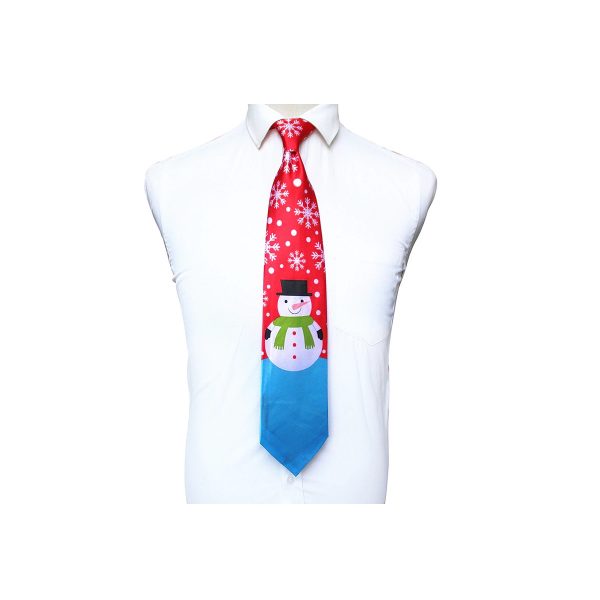 Karácsonyi nyakkendő - Hóemberes