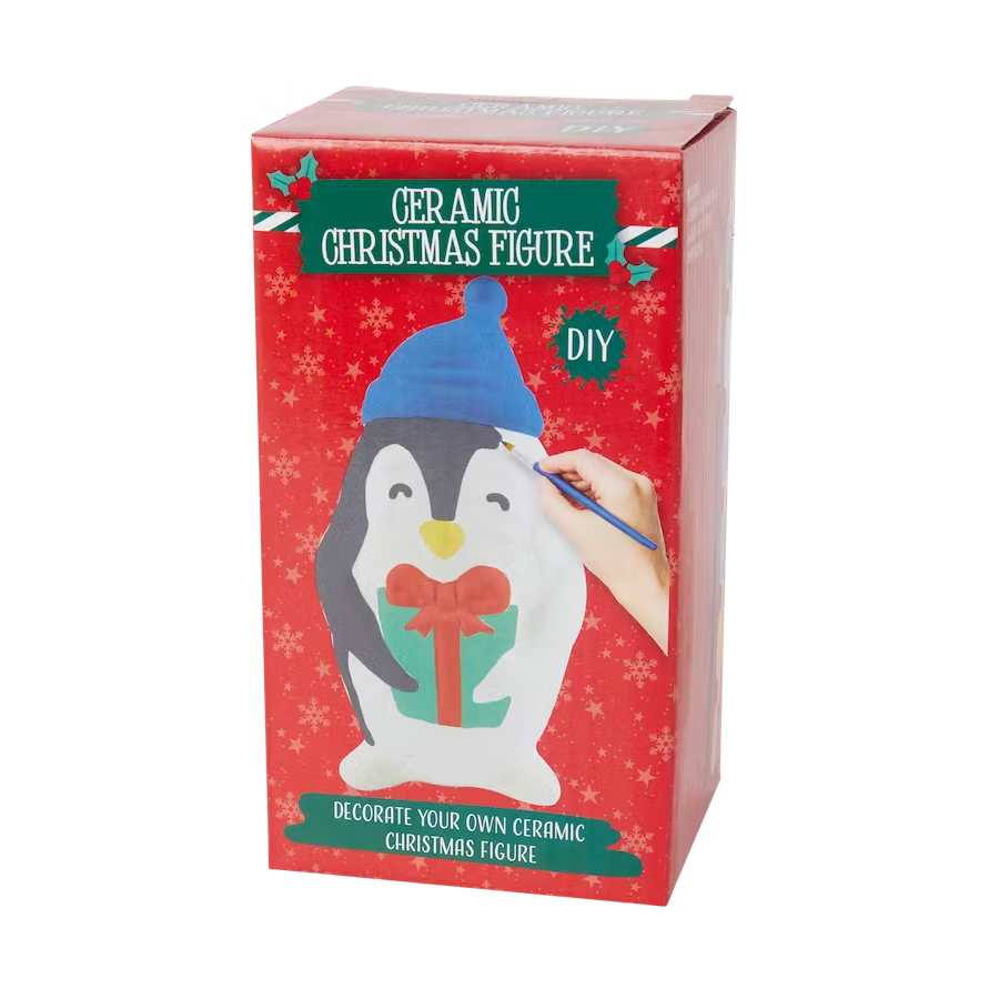 Karácsonyi kifesthető kerámia figura - Pingvin