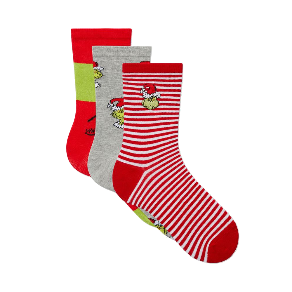 Karácsonyi Grincsmintás zokni - 3 db