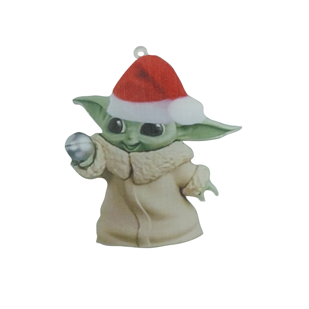 Karácsonyfadísz - Baby Yoda / Grogu golyóval
