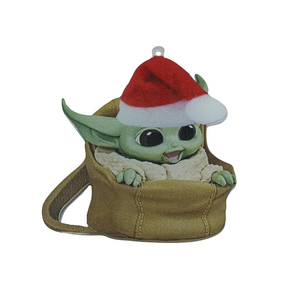 Karácsonyfadísz – Baby Yoda / Grogu zsákban