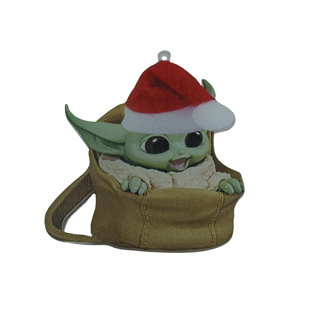 Karácsonyfadísz - Baby Yoda / Grogu zsákban