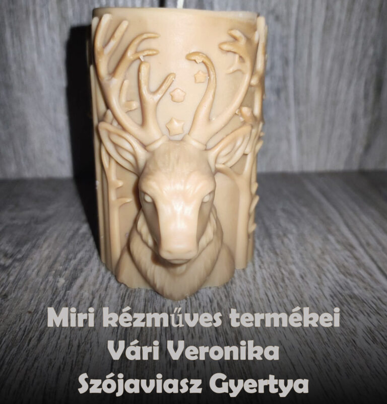 Miri kézműves termékei (Veronika Vári) – Karácsony tematikájú szójaviasz gyertya