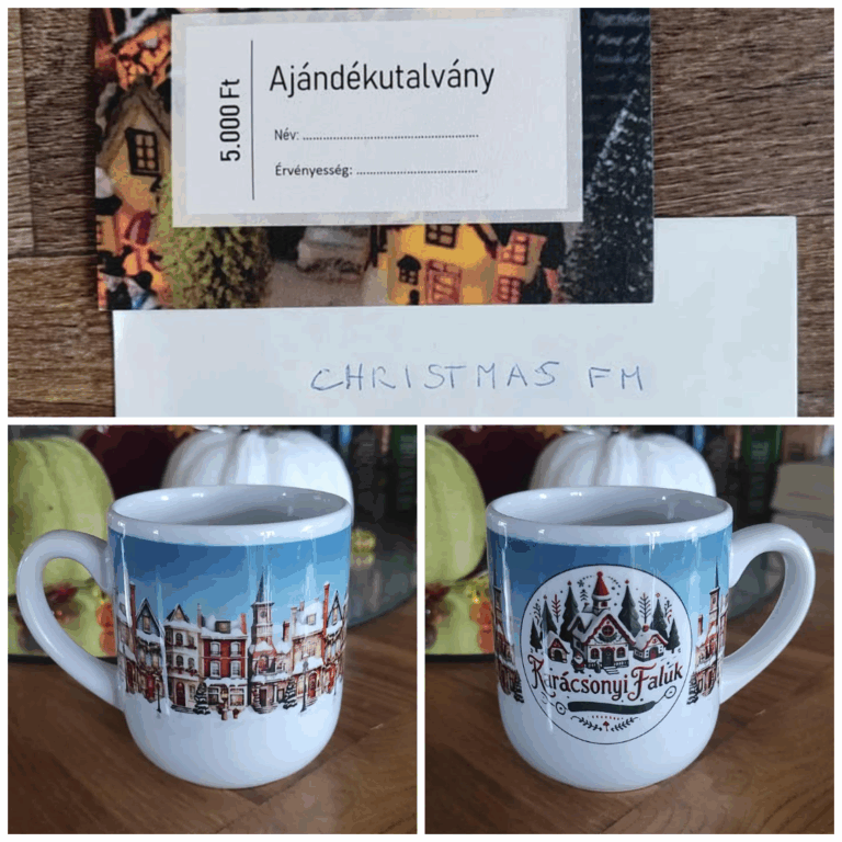Karácsonyifaluk.hu (Nikolett Fábiánné Figder) – Karácsonyfaluk bögre és egy 5000 Ft-os ajándékutalvány